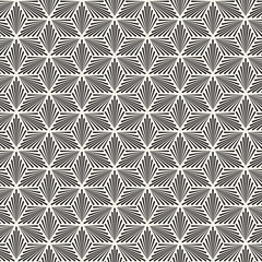 Vector seamless pattern. Repeating geometric abstract elements. Stylish monochrome background design.