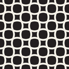 Vector seamless pattern. Repeating geometric abstract elements. Stylish monochrome background design.