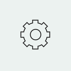 Gear vector icon illustration sign