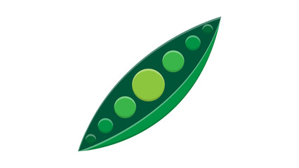 green peas on a white background, vector illustration. peas in a pod, inside are small round peas. drawing with grains, legumes. volumetric drawing with peas, a dish for food