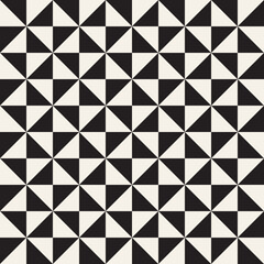 Fototapeta premium Vector seamless pattern. Repeating geometric abstract elements. Stylish monochrome background design.
