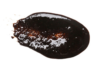 Coffee scrub, clay or charcoal face mask stroke isolated on whiteCoffee scrub, clay or charcoal face mask stroke isolated on white