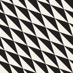 Vector seamless pattern. Repeating geometric abstract elements. Stylish monochrome background design.