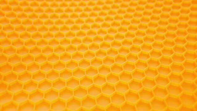 Fragment of honeycomb plastic imitation.