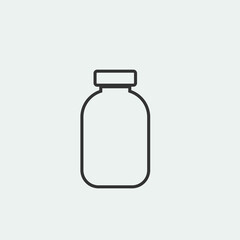 Pills bottle vector icon illustration sign
