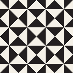 Vector seamless pattern. Repeating geometric elements. Stylish monochrome background design.