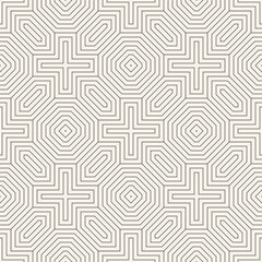 Vector seamless pattern. Repeating geometric elements. Stylish monochrome background design.