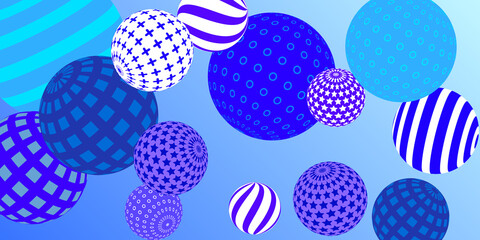 Retro 3d illustration abstract balls, great design for any purposes.  Modern poster for cover design.  Vector technology background.  Background wall design.