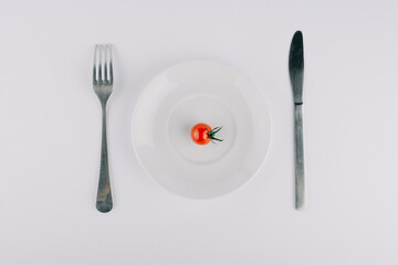 ripe tomato on a plate