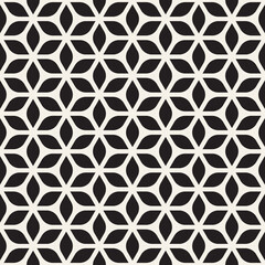 Vector seamless pattern. Repeating geometric elements. Stylish monochrome background design.