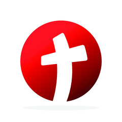 Fototapeta premium Church symbol. Christian cross icon. Abstract religion icon. Vector illustration
