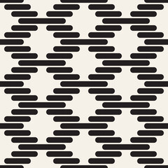 Vector seamless pattern. Repeating geometric elements. Stylish monochrome background design.