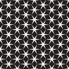 Vector seamless pattern. Repeating geometric elements. Stylish monochrome background design.