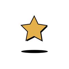 3D Star Icon Vector Illustration