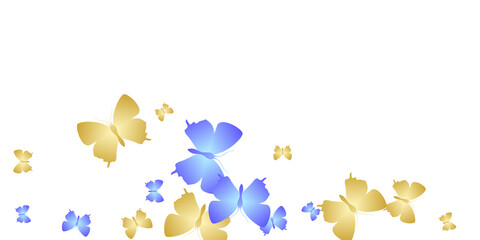 Romantic bright butterflies abstract vector wallpaper. Spring funny moths. Simple butterflies abstract kids background. Delicate wings insects graphic design. Tropical creatures.