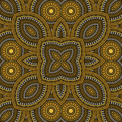 Modern portugese azulejo tile seamless ornament. Geometric texture vector motif. Rug print design. Classic lisbon azulejo tilework infinite pattern. Line art graphic background.