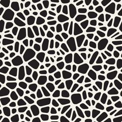 Vector seamless pattern. Repeating geometric elements. Stylish monochrome background design.