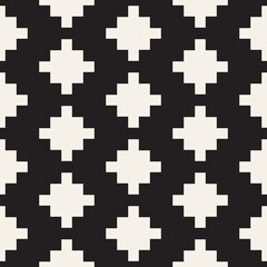 Fototapeta na wymiar Vector seamless pattern. Repeating geometric elements. Stylish monochrome background design.