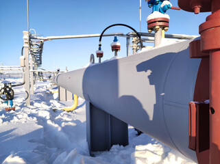gas pipeline pipe at an oil and gas industry facility