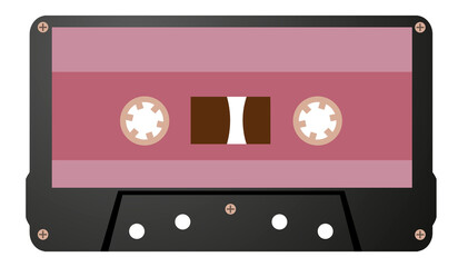Naklejka premium Vector retro audio cassette isolated on a white background