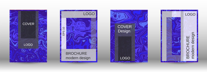 Modern covers. A set of modern covers. Abstract marble pattern.