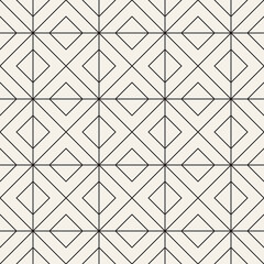 Vector seamless pattern. Repeating geometric elements. Stylish monochrome background design.