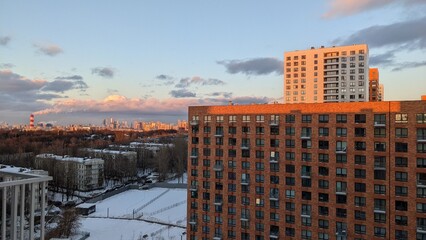 Sunset in the city