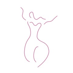 illustration of a woman line art design 