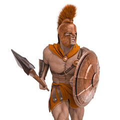 Obraz premium ancient warrior is looking the enimy in the battle