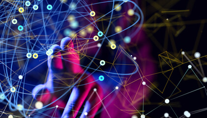 conference Digital Network and data concept 3d