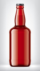 Color Glass Bottle on background.  