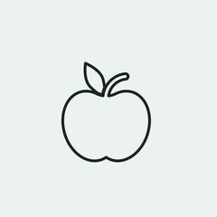 Apple fruit vector icon illustration sign