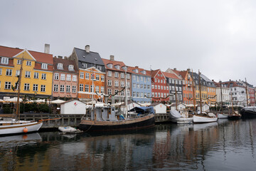 Naklejka na ściany i meble Winter in Nyhavn in Denmark