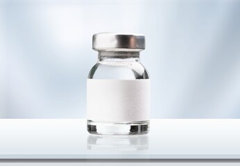 A new covid-19 vaccine ampoule or vial. Concept new vaccine for coronavirus