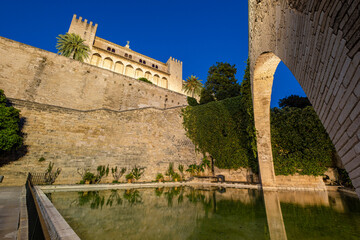 La Almudaina, Royal Alcazar of the city of Palma de Mallorca, Balearic Islands, Spain