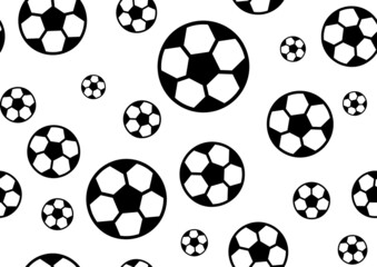 Seamless football or soccer ball pattern. Sport background. Vector illustration for clothing textile, scrapbooking