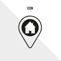 Map house vector icon illustration sign