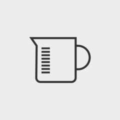 Measuring cup vector icon illustration sign