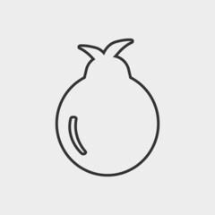Pear vector icon illustration sign