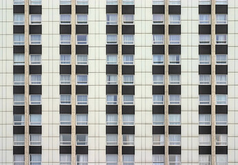 part of the facade of a new high-rise building