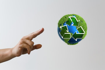 Recycling. Green recycle eco symbol