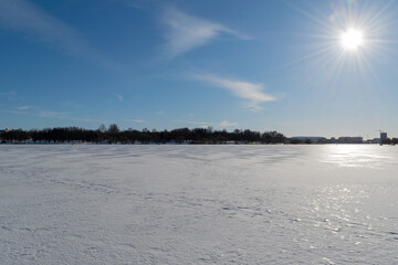 winter landscape with snow