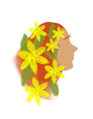 person with flowers