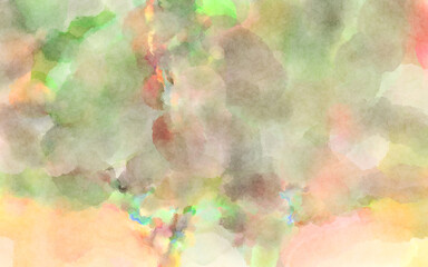 Modern brush strokes painting. Soft color painted illustration of soothing composition for poster, wall art, banner, card, book cover or packaging. Watercolor abstract painting with pastel colors.