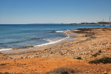Ayia Napa coastline cityscape, Cyprus.