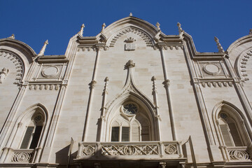 Old historical building (Asilo del Marques de Campo) in Valencia, Spain