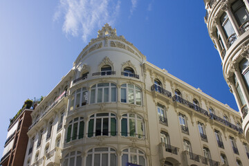 Fototapeta na wymiar Beautiful historical building in Old Town of Valencia, Spain 