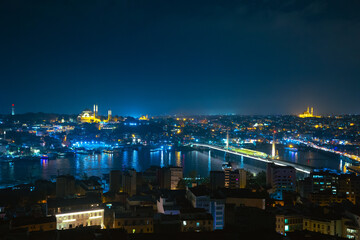 Fototapeta premium Istanbul. Golden Horn and Cityscape of Istanbul from Galata Tower