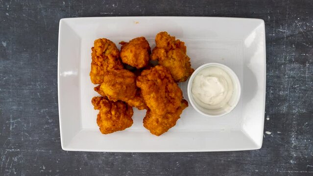 Stop Motion Animation of Boneless Buffalo Wings