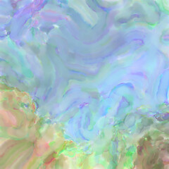 Watercolor abstract painting with pastel colors. Soft color painted illustration of calming composition for poster, wall art, banner, card, book cover or packaging. Modern brush strokes painting.